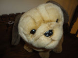 PUG Dog Large Stuffed Toy 21 inch Beige Wire Bendable Legs Excellent Condition