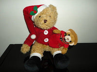 Russ Berrie Santa Bear w RCMP in Sack 13 Inch RARE CANADA Edition 77573B