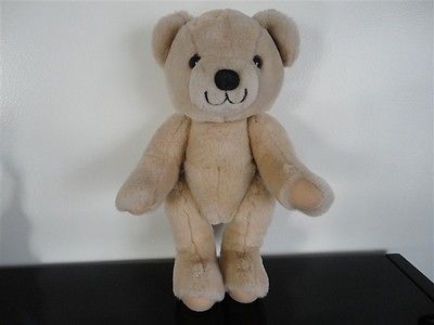 Anco Classic Jointed Teddy Bear Beige Plush With Smiling Face 15 Inch