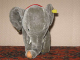 Steiff Elephant Mohair Plush 0500/17 1968 - 1976 Silver Button Tag Tusks