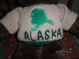 Arctic Circle Dark Brown Teddy Bear Alaskan Sweater 13 Inch Anchorage Alaska