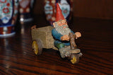 Rien Poortvliet Classic David the Gnome Statue Thomas on Bike with Cart