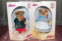 Schuco Bearli Grandpa and Grandma Bear Collectible Mohair Bears NIB Set of 2