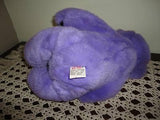 Gund 1992 Purple Teddy Bear Black Vinyl Paw Pads