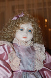 Vintage Porcelain Doll Silk Dress 45 CM 1960s Very RARE