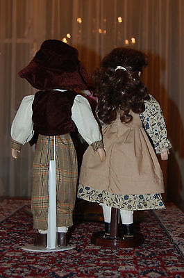 Vintage European Porcelain Doll Set Boy Girl 40 CM