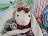Ganz 1995 BUNNY WITH BABY Burlap Handcrafted Retired