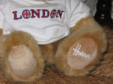 Harrods Soft Toys Teddy Bear White London T-Shirt 9 inch