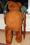 Antique 40s Hermann Germany Brown Bear XXL JUMBO 40 inch 102cm Silk Plush Mohair