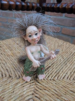 Artist June Karlsen Troll Figurine with Guitar Musical Collection Rare Designed