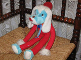 Vintage Old German Colorful Dog Plush Long Dangling Arms & Legs