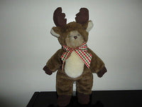 RARE Christmas Bearly A. Reindeer Bearington Bear Dressed As Deer Retired 14in.