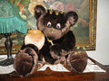 Artist Designed JUMBO Brown BEAR with BEES & HONEY POT Rare OOAK Faux Mink 16