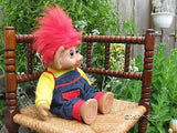 Uneeda Boy Troll Doll 1987 Original Clothing 16 inch