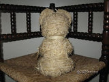 Vintage Straw Bear with Bow Made in Europe