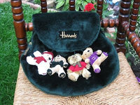Harrods Collectible Backpack with 4 Christmas Bears