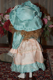 Italy Porcelain Doll Le Damine Green Salmon Silk Dress 41 CM NEW in Box