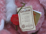 Hermann Sweet Rose Pink Distressed Mohair Lady Bear Ltd 2778 of 4000 14in. 1990