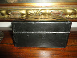 Antique 19th Cent. Chinese Mahogany Leather Box Brass Closure Double Happiness