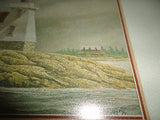 Canadian Artist James Lumbers POINTE AU BARIL LIGHTHOUSE Print Framed NonGlare