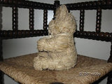 Vintage Straw Bear with Bow Made in Europe