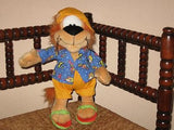 Anna Club Plush Loeki The Lion Dutch TV Character Doll Hawaiian Outfit 13 Inch