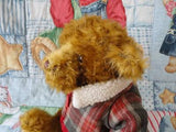 Gund HAGEN Bear Faux Brown Mohair 17 Inch Retired 2001 New