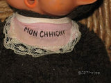 Vintage Monchichi Monchhichi Girl Monkey Bib 1974 Sekiguchi