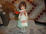 Vintage Russian Lithuanian Highlands Doll In Traditional Outfit 17 Inch