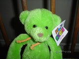 Gund Hot Shots Bear Lime Green Plush Teddy 10 Inch 2442 Retired Tags 1999