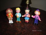 The Puzzle Place Set of 4 Character Rubber Dolls 1993 Children TV Show