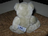 AA Soft Toys LTD UK Jointed Plush Teddy Bear Beige 7 Inch Plaid Bow Paws