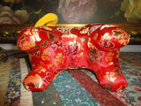 Asian Chinese Year of the Ram Shiny Satin Velvet RAM Stuffed Animal 9.5 inch