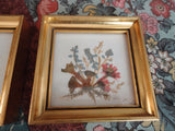 Tyrol Austria Artwork Artist Original Handmade Dried Flowers Framed Set of 2 VTG