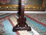 Antique Chinese Artist Hand Painted Marble in Rosewood Framed Stand 12x14 inch