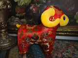 Asian Chinese Year of the Ram Shiny Satin Velvet RAM Stuffed Animal 9.5 inch