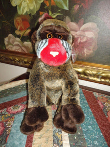 Ty Original Beanie Buddy Collection Cheeks Baboon Retired Tag and Protector NEW