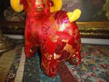 Asian Chinese Year of the Ram Shiny Satin Velvet RAM Stuffed Animal 9.5 inch