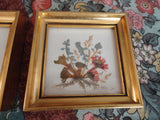 Tyrol Austria Artwork Artist Original Handmade Dried Flowers Framed Set of 2 VTG