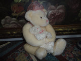 Gund Mother Bear Holding Baby 46238 Cream Plush 14 inch Brocade Backpack