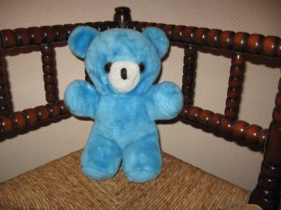 Vintage Old Dutch Holland Blue Teddy Bear | Jadees Antique