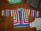 4 Handmade Knitted Sweaters for Dolls or Teddy Bears
