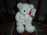 Russ White Teddy Bear Holding Cross Embroidered Faith