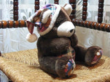 Europe Cute Bedtime Brown Teddy Bear Plush w Sleeping Hat