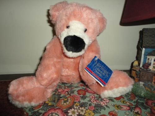 Ganz Heritage Pets Collection Valentines Day CALLA Bear Rose Pink Plush Retired
