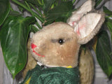 Antique 1950s Schuco German Easter Bunny Rabbit Mohair Wood Fibers Glass Eyes