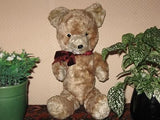 Antique 1930s Dutch Van Gelden Jointed Teddy Bear French Brown Mohair 15 Inch