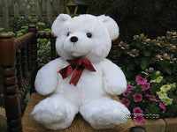 UK Jumbo 19 Inch Teddy Bear White Shiny Fur