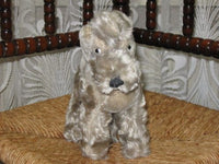 Old Antique 1950s Hermann Germany Mohair Poodle Dog 23 CM