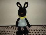 Le Sucre France BLACK BUNNY Rabbit Retired 18" HTF Baby Safe 100% Green Product